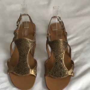 MODERN VINTAGE Anita Gold Leather Studded Sandals